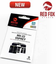  Red Fox Studio  1/48 Quick Set 3D Instrument Panel - MV-22 Osprey (HBS kit) RFSQS48027