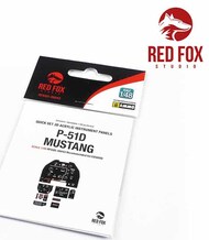  Red Fox Studio  1/48 Quick Set 3D Instrument Panel - P-51D Mustang (EDU kit) RFSQS48043