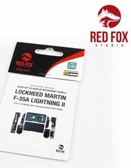  Red Fox Studio  1/48 Quick Set 3D Instrument Panel - F-35A Lightning II (KTH kit) RFSQS48071