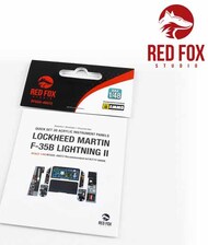  Red Fox Studio  1/48 Quick Set 3D Instrument Panel - F-35B Lightning II (KTH kit) RFSQS48072