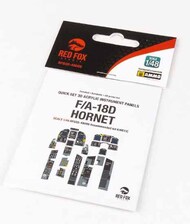  Red Fox Studio  1/48 Quick Set Acrylic Instrument Panel - F-18D Hornet (KIN kit) OUT OF STOCK IN US, HIGHER PRICED SOURCED IN EUROPE RFSQS48086