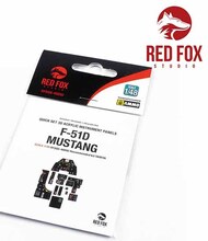  Red Fox Studio  1/48 Quick Set 3D  Instrument Panel - F-51D Mustang (TAM kit) RFSQS48092