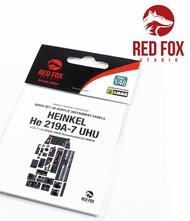  Red Fox Studio  1/48 Quick Set 3D  Instrument Panel - He.219A-7 Uhu (TAM kit) RFSQS48094