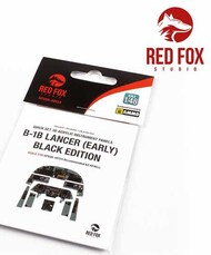  Red Fox Studio  1/48 Quick Set 3D  Instrument Panel - B-1B Lancer Early Black Edition (REV kit) RFSQS48124