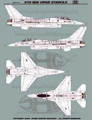 Speed Hunter Graphics - F-16 Falcon 5th Generation Viper Stencils #RAPSH48027