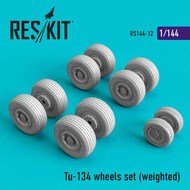 Tupolev Tu-134 wheels set (weighted) OUT OF STOCK IN US, HIGHER PRICED SOURCED IN EUROPE #RS144-0012
