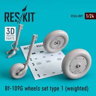 Bf.109G Type 1 Weighted Wheels Set #RS24-0009