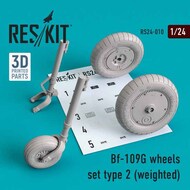  ResKit  1/24 Messerschmitt Bf.109G wheels set type 2 (weighted) RS24-0010