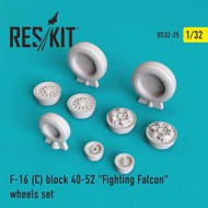  ResKit  1/32 General-Dynamics F-16B/C block 40-52 'Fighting Falcon' wheels set RS32-0025