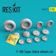  ResKit  1/32 North-American F-100 Super Sabre wheels set OUT OF STOCK IN US, HIGHER PRICED SOURCED IN EUROPE RS32-0071