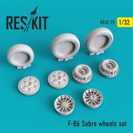  ResKit  1/32 North-American F-86 Sabre wheels set OUT OF STOCK IN US, HIGHER PRICED SOURCED IN EUROPE RS32-0078