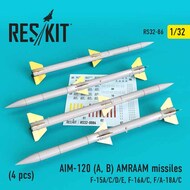  ResKit  1/32 AIM-120 (A, B) AMRAAM missiles (4 pcs) RS32-0086
