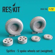  ResKit  1/32 Spitfire 5-spoke Weighted Wheels Set RS32-0104