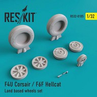  ResKit  1/32 Vought F4U-1 Corsair / Grumman F6F Hellcat Land based wheels set RS32-0105