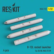  ResKit  1/32 B-13L rocket launcher (4 pcs) (Sukhoi Su-25/30, Mikoyan MiG-27/29) RS32-0110
