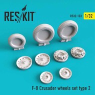 Vought F-8E Crusader wheels set type 2 OUT OF STOCK IN US, HIGHER PRICED SOURCED IN EUROPE #RS32-0133