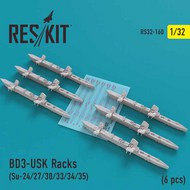  ResKit  1/32 BD3-USK Racks (Sukhoi Su-24/Su-27/Su-30/Su-33/Su-34/Su35) (6 pcs) RS32-0160