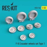 Vought F-8E Crusader wheels set Type 1 OUT OF STOCK IN US, HIGHER PRICED SOURCED IN EUROPE #RS32-0164