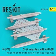  ResKit  1/32 S-24 missiles with APU-68 (4 pcs) RS32-0180