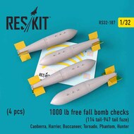 1000 lb free fall bomb checks (4PCS) (114 tail-947 tail fuze() #RS32-0187