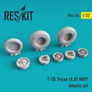  ResKit  1/32 North-American T-28 Trojan (T-28A, T-28B) NAVY wheels set RS32-0206
