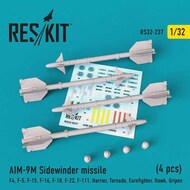  ResKit  1/32 AIM-9M Sidewinder Missile Set OUT OF STOCK IN US, HIGHER PRICED SOURCED IN EUROPE RS32-0237