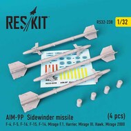  ResKit  1/32 AIM-9P Sidewinder Missile Set OUT OF STOCK IN US, HIGHER PRICED SOURCED IN EUROPE RS32-0238