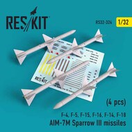AIM-7M Sparrow III missiles (4pcs )(F-4, F-5, F-15, F-16, F-14, F-18) OUT OF STOCK IN US, HIGHER PRICED SOURCED IN EUROPE #RS32-0324