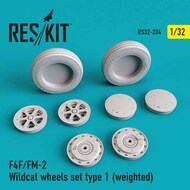  ResKit  1/32 F4F FM-2 Wildcat Weighted Wheels Set Type 1 OUT OF STOCK IN US, HIGHER PRICED SOURCED IN EUROPE RS32-0334