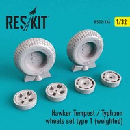 ResKit  1/32 Hawker Tempest/Typhoon wheels set type 1 (weighted) OUT OF STOCK IN US, HIGHER PRICED SOURCED IN EUROPE RS32-0336