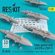  ResKit  1/32 Triple Ejector Rack A/A37B-6 (TER-7) (5 pcs) RS32-0340