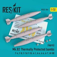  ResKit  1/32 Mk.82 Thermally Protected bombs (4pcs)(F-4, F-8, F-14 F-18, A-1, A-4, A-6, A-7, AV-8B) RS32-0344