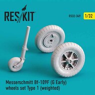 Messerschmitt Bf.109F (G Early) wheels set Type 1 (weighted) #RS32-0349