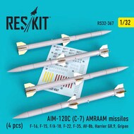  ResKit  1/32 AIM-120C (C-7) AMRAAM missiles (4 pcs) RS32-0367
