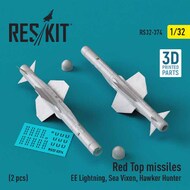 Red Top Missile Set (for Lightning Sea Vixen Hunter) #RS32-0374