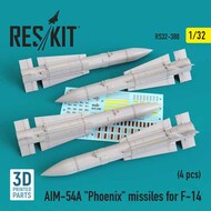  ResKit  1/32 AIM-54A 'Phoenix' missiles for Grumman F-14 Tomcat  (4pcs) RS32-0388