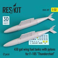  ResKit  1/32 450 gal wing fuel tanks with pylons for Republic F-105 Thunderchief (2 pcs) RS32-0397