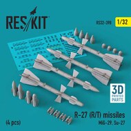  ResKit  1/32 R-27(R/T) Missile Set (for MiG-29 Su-27) RS32-0398