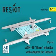  ResKit  1/32 AGM-88 'Harm' missiles with adapter for Tornado (2 pcs) RS32-0400