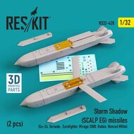  ResKit  1/32 Storm Shadow (SCALP EG) missiles (2 pcs) (Su-24, Tornado, Eurofighter, Mirage 2000, Dassault Rafale, Nimrod MRA4) (3D Printing) RS32-0428
