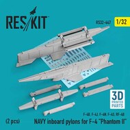 NAVY inboard pylons for F-4 'Phantom II' (2 pcs) (F-4B, F-4J, F-4N, F-4S, RF-4B) 3D-printed #RS32-0447