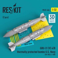 GBU-31 (V) 4/B thermally protected bombs U.S. Navy (2 pcs) (F/A-18E,F, F-35B) (3D-Printed) #RS32-0466