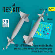 GBU-10 Paveway I Laser Guided Bomb Set (Slow Speed) with BSU-37/B Fin & BSU-3A/B Wing #RS32-0575