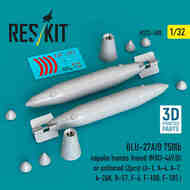 BLU-27A/B 750lb napalm bombs finned (MXU-469/B) or unfinned (2 pcs) (A-1, A-4, LTV A-7, A-26K, B-57, F-4, F-100, F-105 ) #RS32-0580
