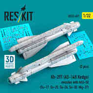  ResKit  1/32 Kh-29T (AS-14B Kedge) missiles with AKU-58 (2 pcs) (Su-17, Su-25, Su-24, Su-30, Mikoyan MiG-27) RS32-0601