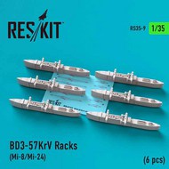  ResKit  1/35 BD3-57KrV Racks (6 pcs) (Mil Mi-24V/Mi-8MT/Mi-17 Hip-H ) RS35-0009