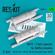  ResKit  1/35 M272 - 2 Rail Launcher for Hellfire missiles (2 pcs) (AH-64, AH-1, UH-60, SH-60, Eurocopter Tiger, OH-58) RS35-0021