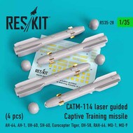  ResKit  1/35 CATM-114 laser guided Captive Training missile (4 pcs) (AH-64, AH-1, UH-60, SH-60, Eurocopter Tiger, OH-58, RAH-66, MQ-1, MQ-9) RS35-0028