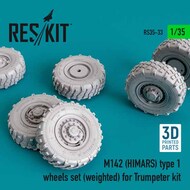 M142 (HIMARS) type 1 wheels set (weighted) #RS35-0033