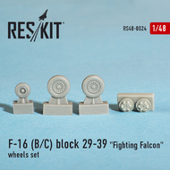  ResKit  1/48 General-Dynamics F-16B/Lockheed-Martin F-16C block 29-39 'Fighting Falcon' wheels set RS48-0024